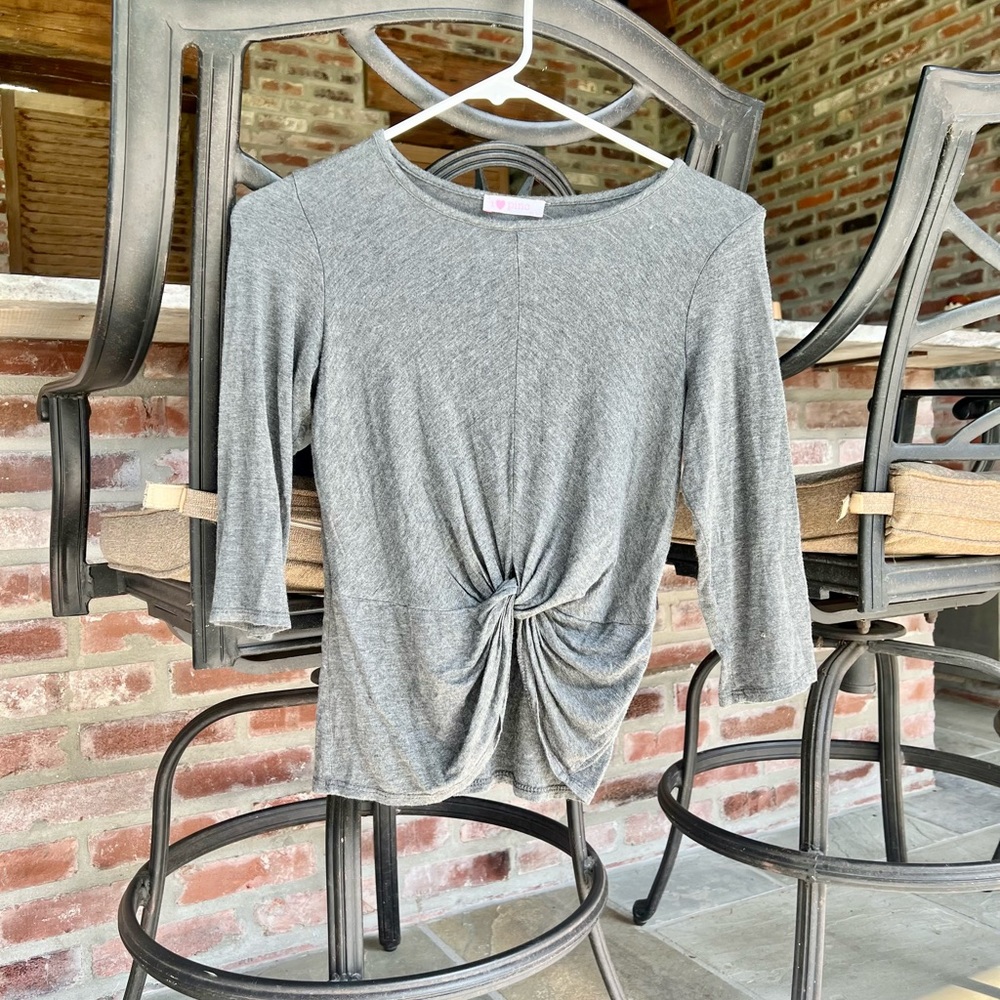 NWOT Large Gray long sleeve top
